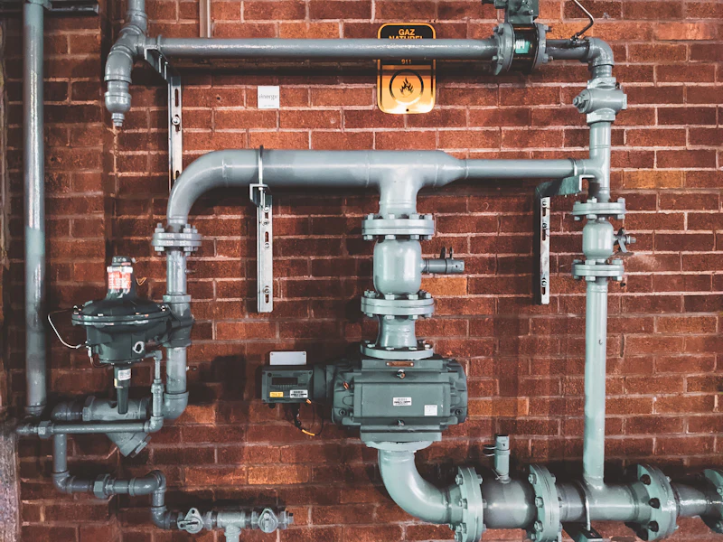 Plumber testing a gas line